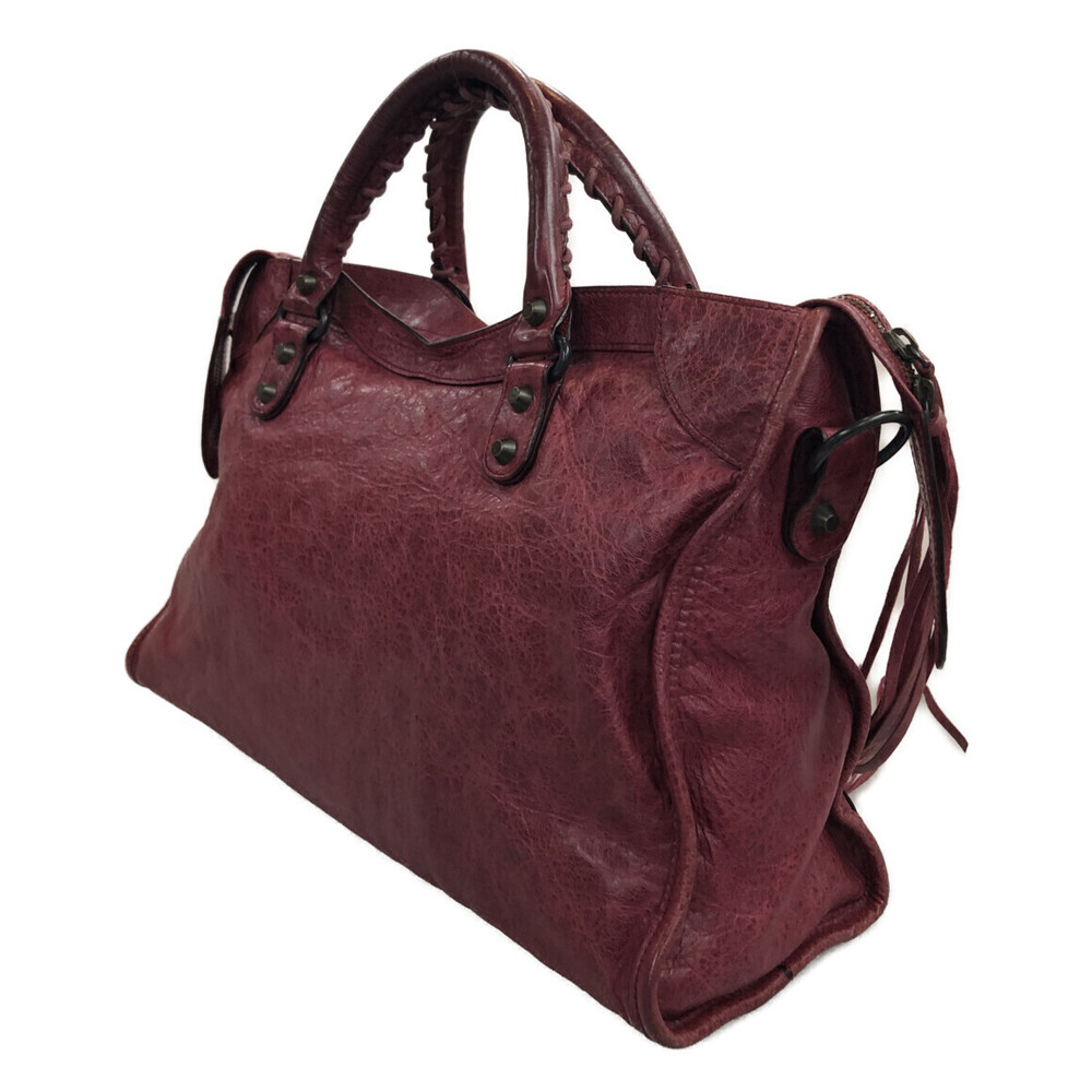 Balenciaga lambskin bag Red Le City leather